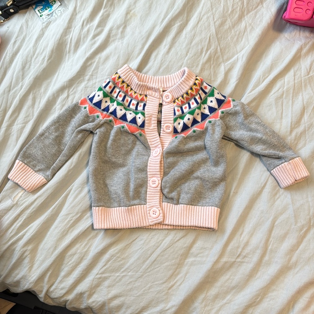 Hanna Andersson cardigan, spring theme, size 12-18 months